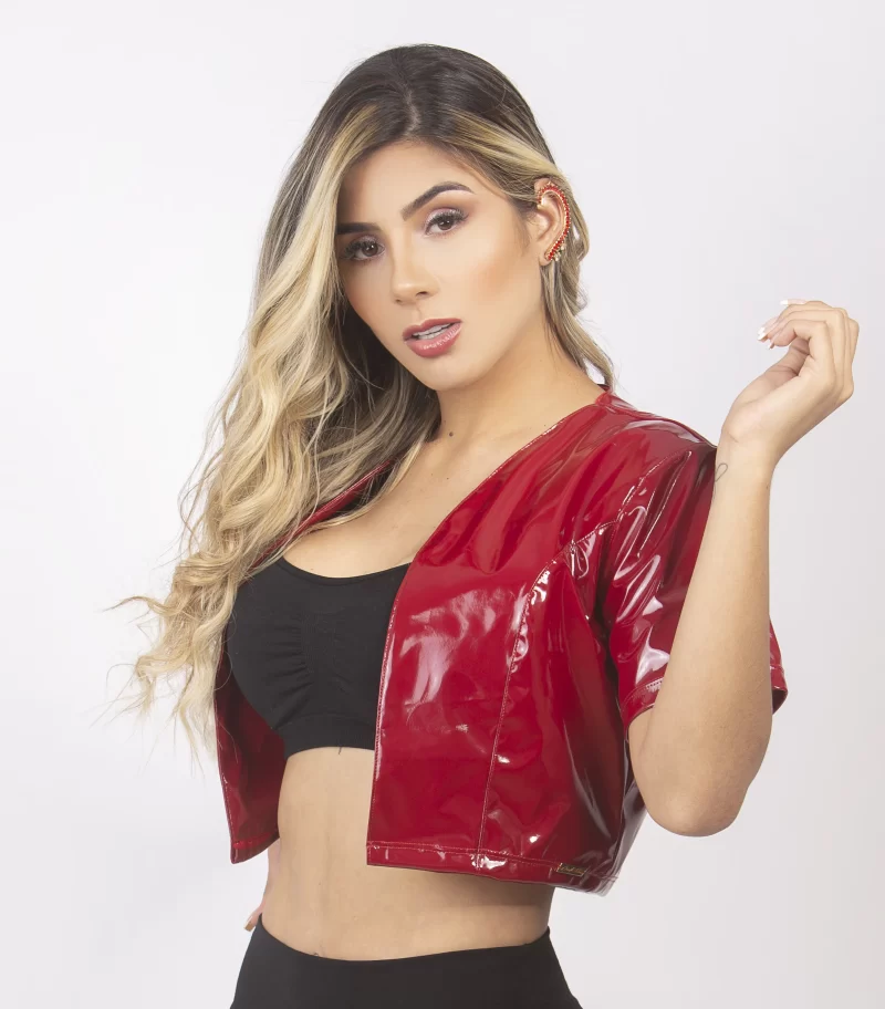 Camila Tobón Descuentos - Chaqueta Manga Corta Roja